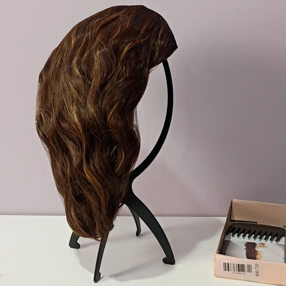 REECHO 4PCS 14” Wavy Clip-In Hair Extensions –‎ Dark Brown with Highlights - Picture 4 of 4